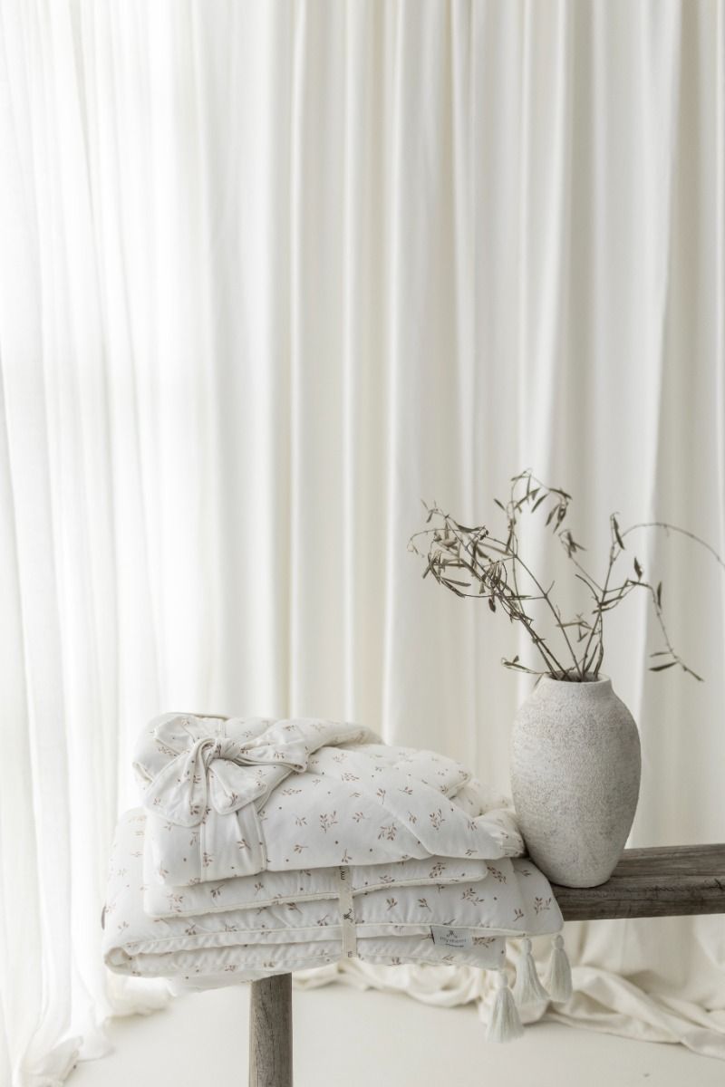 Bamboo muslin swaddle 120x120 - twigs - MY MEMI