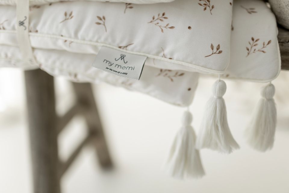 Bamboo muslin swaddle 120x120 - twigs - MY MEMI