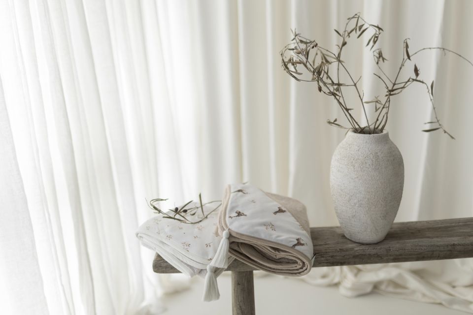 Bamboo muslin swaddle 120x120 - twigs - MY MEMI