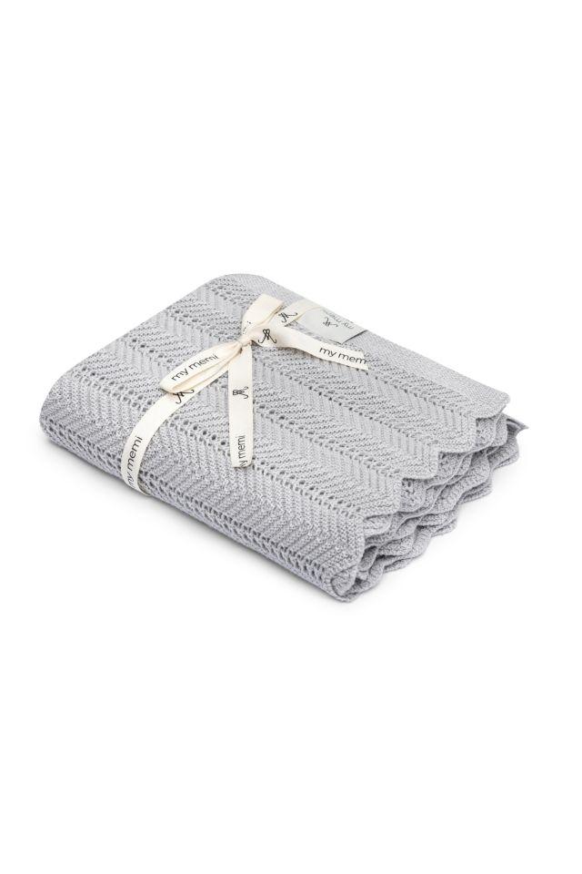 Bamboo Blanket 80x100 light grey - feather