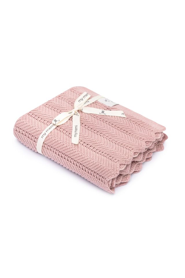 Bamboo Blanket 80x100 powder pink - feather