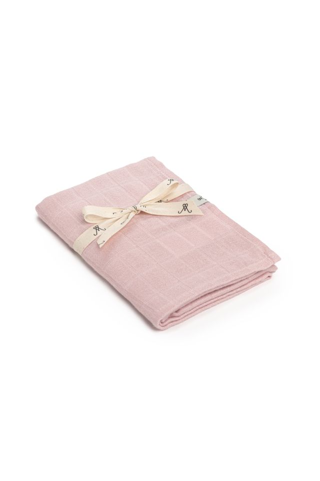 Bamboo muslin diaper 65x65 powder pink