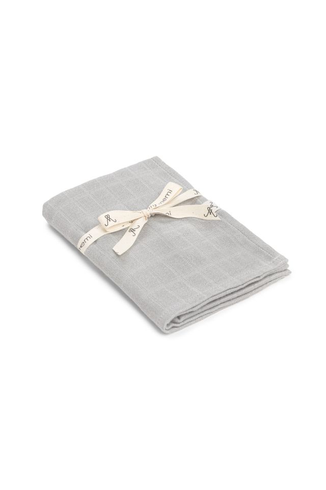 Bamboo muslin diaper 65x65 light grey