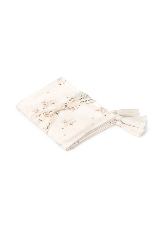 Bamboo swaddle blanket 100x120 - little sheeps