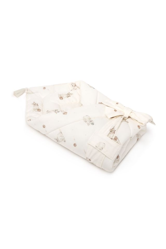 2in1 bamboo baby horn/bedding - kittens