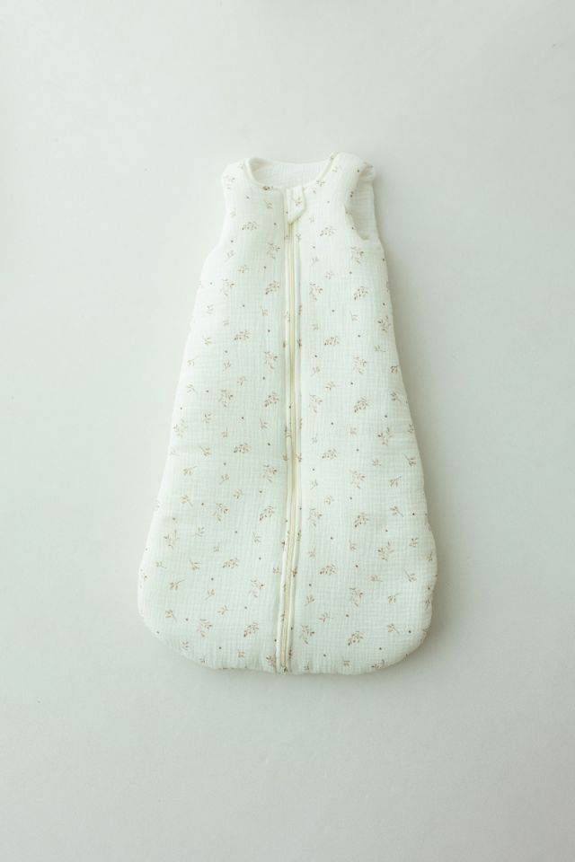 Organic cotton muslin baby sleeping bag 5 - 18 months 2.5 TOG - twigs