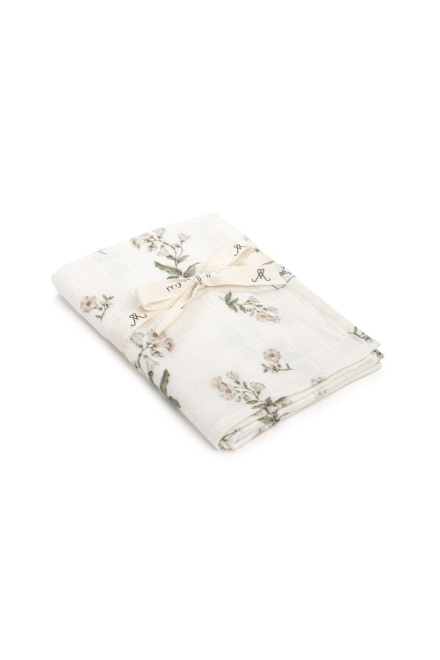Bamboo muslin diaper 65x65 - bells