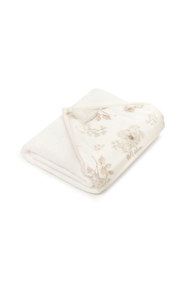 Bamboo big towel- boho flowers
