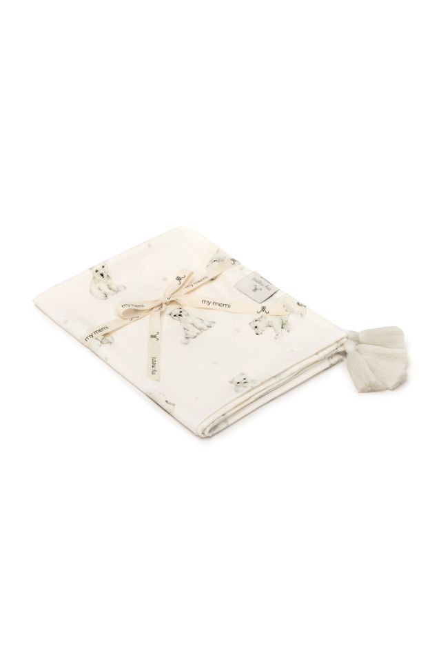 Bamboo swaddle blanket 75x100 - little bears