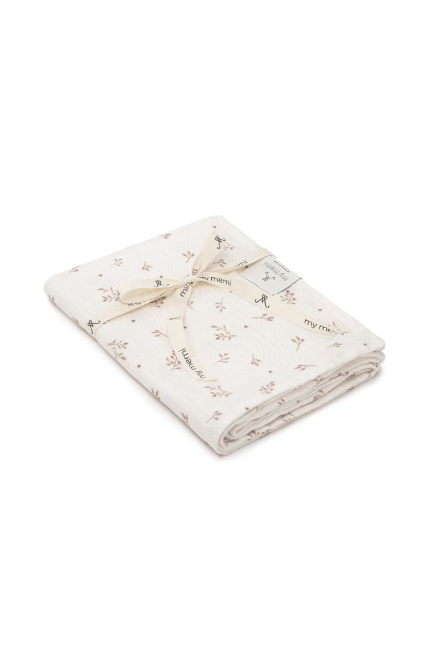 Bamboo muslin swaddle 120x120 - twigs