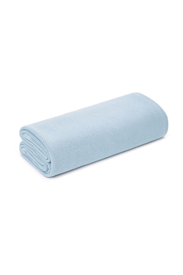Bamboo Swaddle Blanket / Light Blanket with Silver Ions 100x100 Baby Blue
