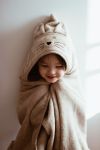 Bamboo big cream towel - cat MY MEMI