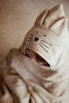 Bamboo big cream towel - cat MY MEMI
