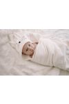 Bamboo big cream towel - cat MY MEMI