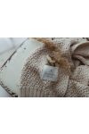 Bamboo Blanket 80x100 light beige - chain MY MEMI