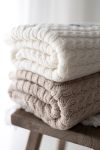 Warm blanket of 100% merino wool cream - premium collection - MY MEMI