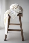 Warm blanket of 100% merino wool cream - premium collection - MY MEMI