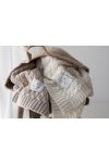 Warm blanket of 100% merino wool cream - premium collection - MY MEMI