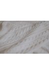 Braided 100% natural Merino wool blanket cream - premium collection - MY MEMI