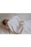 Braided 100% natural Merino wool blanket cream - premium collection - MY MEMI
