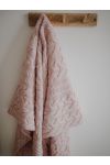 Braided 100% natural Merino wool blanket powder pink - premium collection MY MEMI