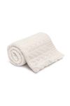 Braided 100% natural Merino wool blanket cream - premium collection - MY MEMI